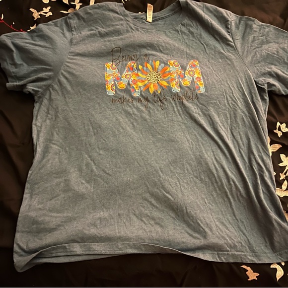 “Being a Mom Makes my Life Complete” Heather Blue Plus Size 3XL Bella Canvas - Picture 5 of 5